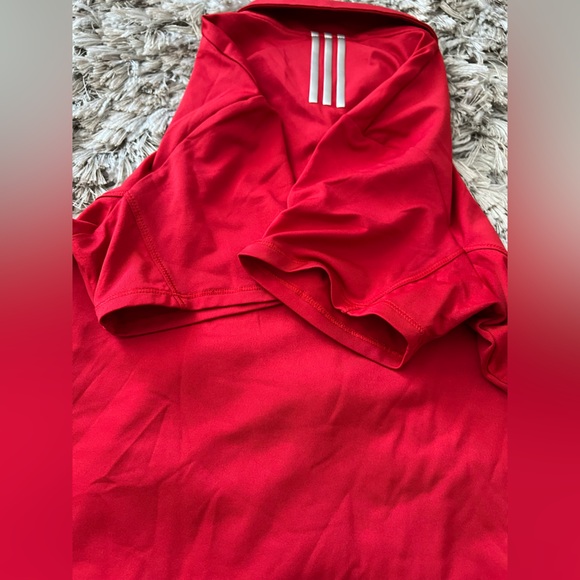 Adidas Women’s Red Button-Down Polo - Picture 6 of 8